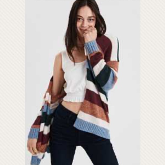 American Eagle Outfitters Sweaters - American Eagle Slouchy Boyfriend striped cardigan